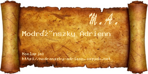Modránszky Adrienn névjegykártya