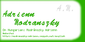 adrienn modranszky business card