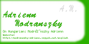 adrienn modranszky business card